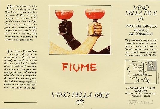ETIQUETTE VINO DELLA PACE 1987