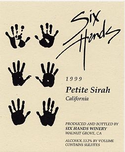 PETITE SIRAH - 1999 - SIX HANDS WINERY - 