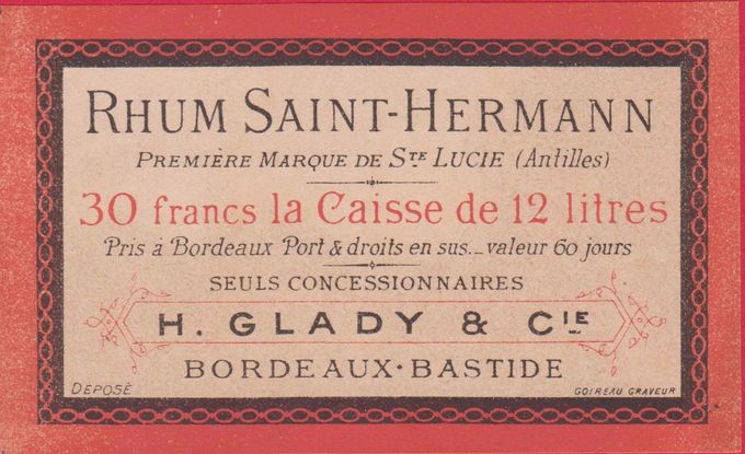 RHUM ST. HERMANN - GOIREAU GRAVEUR - 