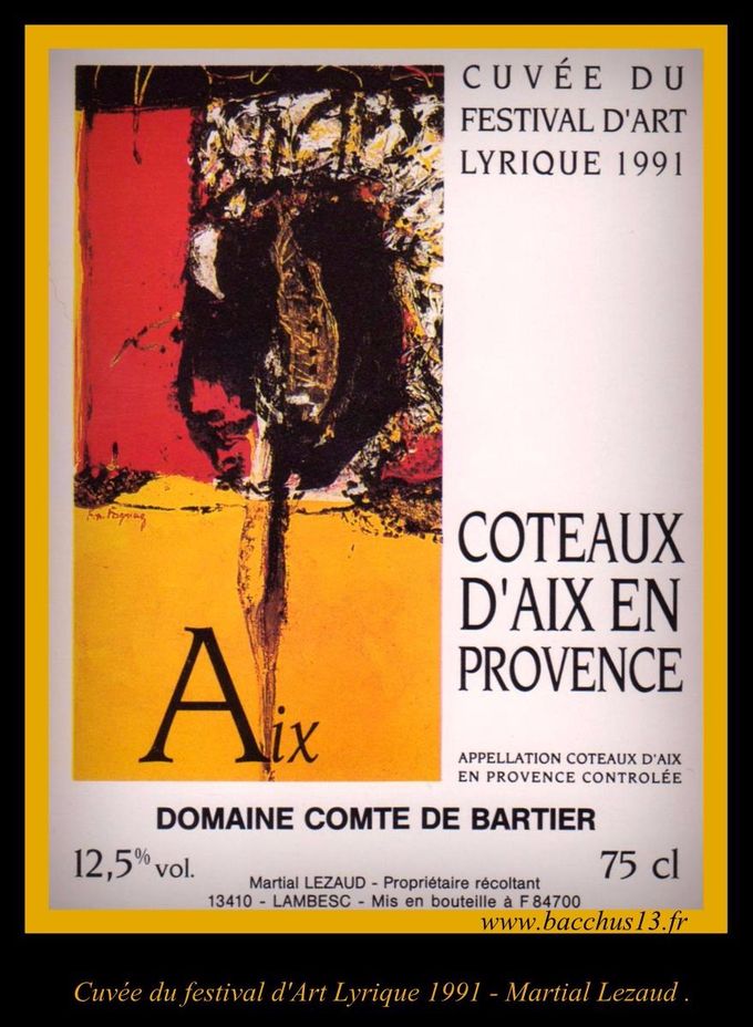 Dom. Comte de Bartier - Cuvée du festival d'Art Lyrique - 1991