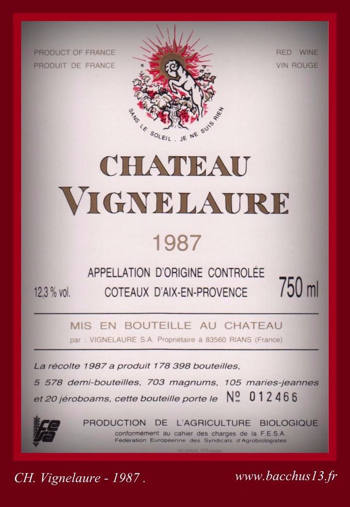 CH. Vignelaure - 1987 -