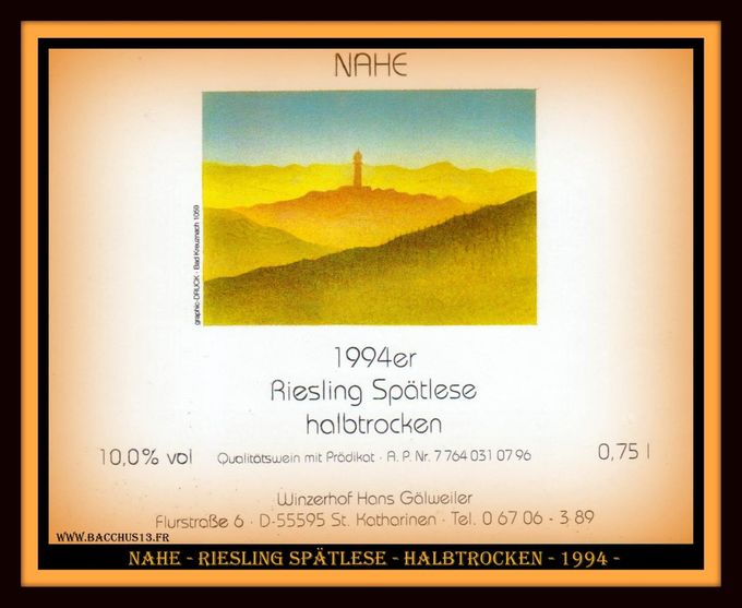 Riesling Spätlese Halbtrocken 1994 -