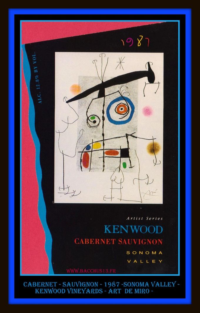 CABERNET - SAUVIGNON - 1987 - SONOMA VALLEY - CALIFORNIE - ART de MIRO -