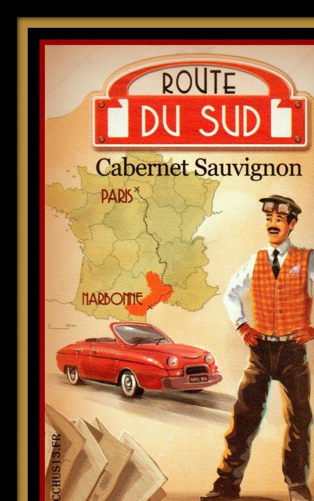 Route du Sud - Cépage Cabernet - Sauvignon - Pays d'Oc - IGP - Les vignerons de la Méditerranée - Narbonne -