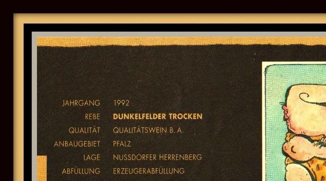 Dunkelfelder Trocken - 1992 - Der Starke - Pfalz - Weingut Théobald Pfaffmann - 