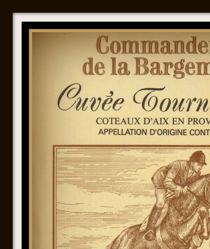  Coteaux d'Aix en Provence -  Commanderie de la Bargemone - Cuvée Tournebride - 1982 - J.P. Rozan à St. Cannat - 13760 -  