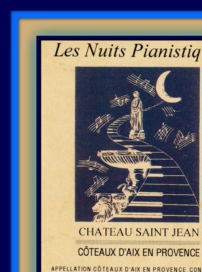 Coteaux d'Aix en Provence - Ch.St. Jean - Cuvée des Nuits Pianistiques - 1995 - N°2 - Ch. Sardou - 13180 - Gignac la Nerthe -