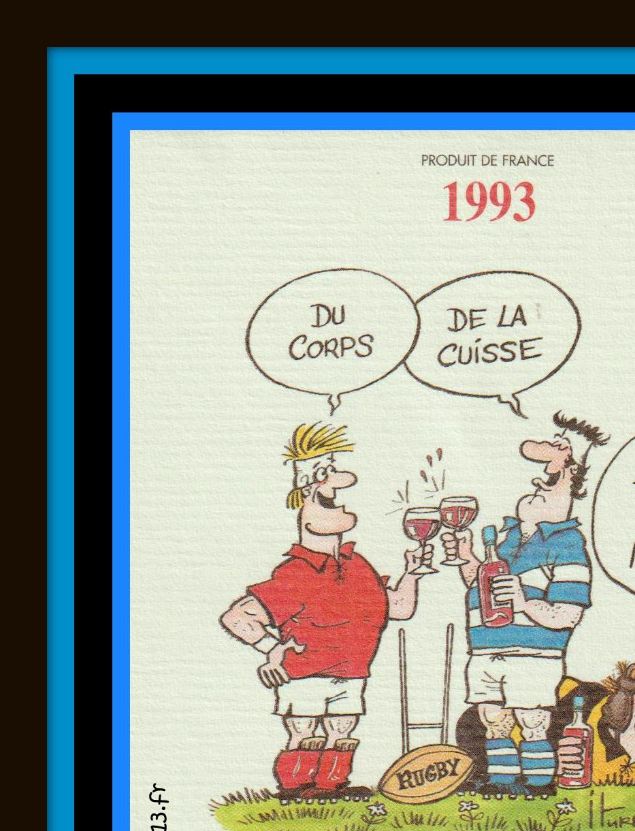  Chateau Canteloup - 1993 - Premières Côtes de Bordeaux  - Illustrée par Itturia sur le thème du Rugby - 