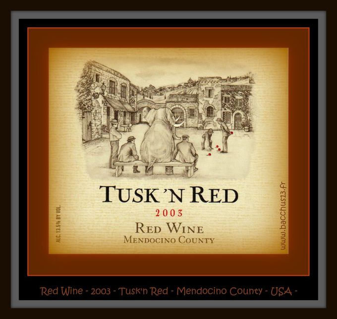 Red Wine - Tusk'n red - 2003 - Mendocino County - Usa -